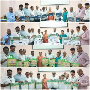 26.12.2022, Inauguration of New year 2023, Calender, Bags, Diaries and Mobile App Posters by Tanneeru Nageswara Rao, Chairman, and Board Members